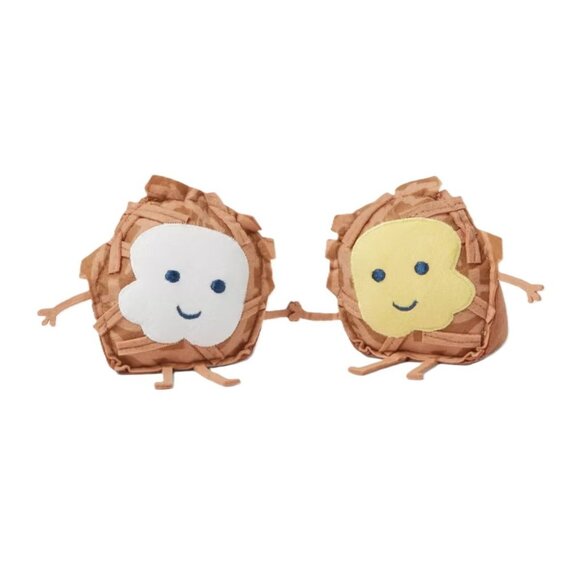 Hanukkah Latke Sour Cream & Applesauce Duo Shelf Sitter 4.5" Tall Figurine Set - Picture 1 of 4